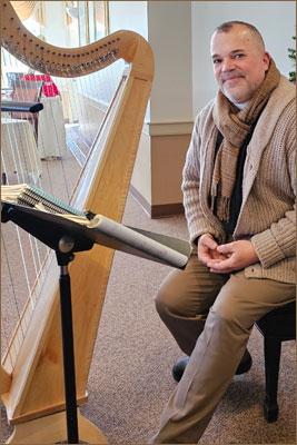 Douglas with harp