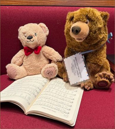 Bears with hymnal