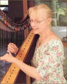 Jane Sullivan with harp