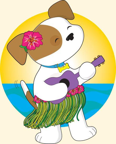 Dog and ukulele
