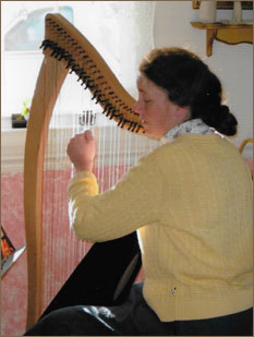 Joy with Ravenna harp