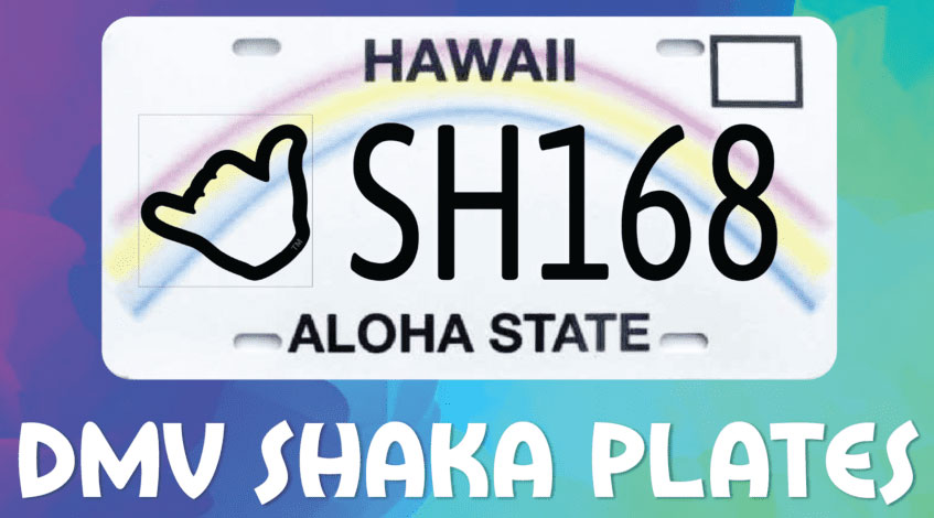 Shaka license plate