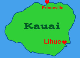 Lihue Princeville Map