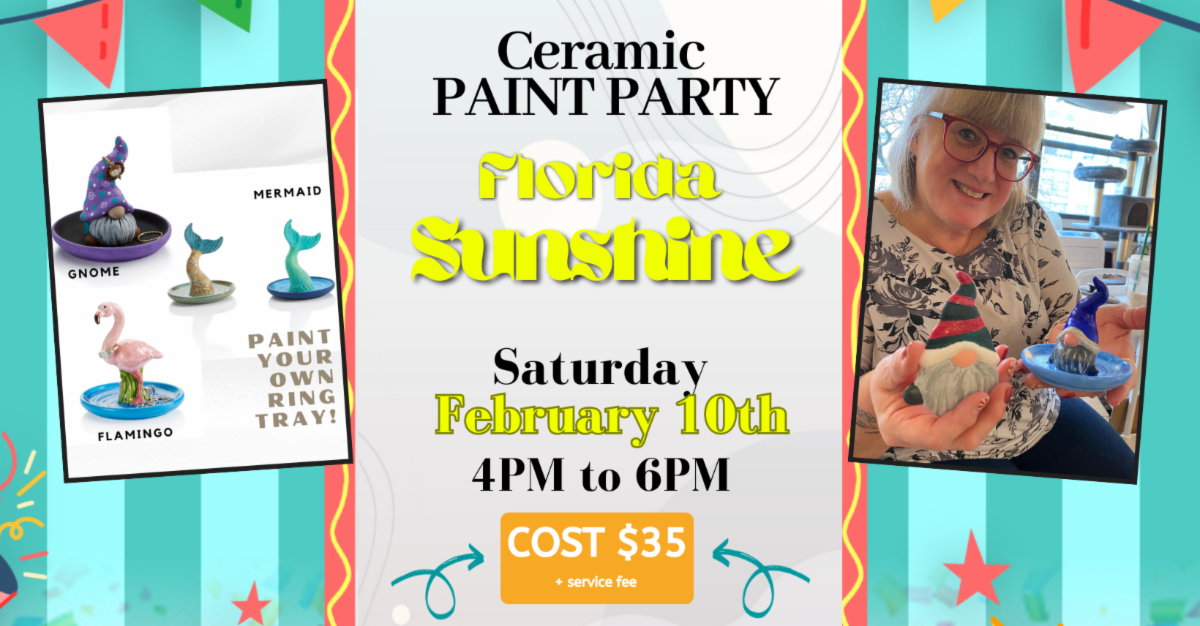 Florida Sunshine Ceramic Paint Party