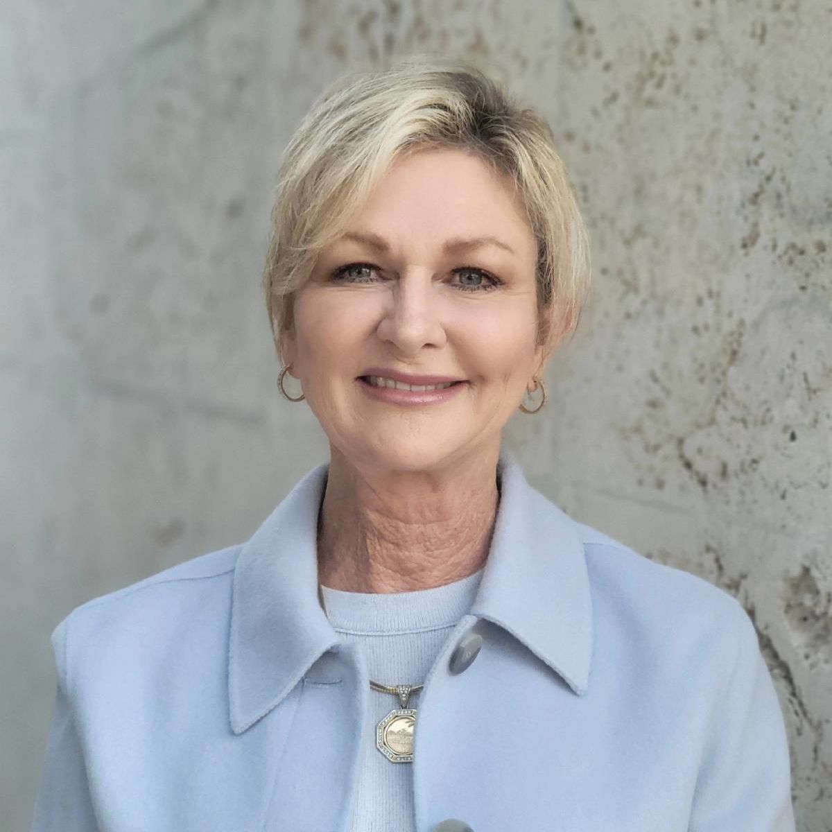 portrait of mayor heitmann in a blue top