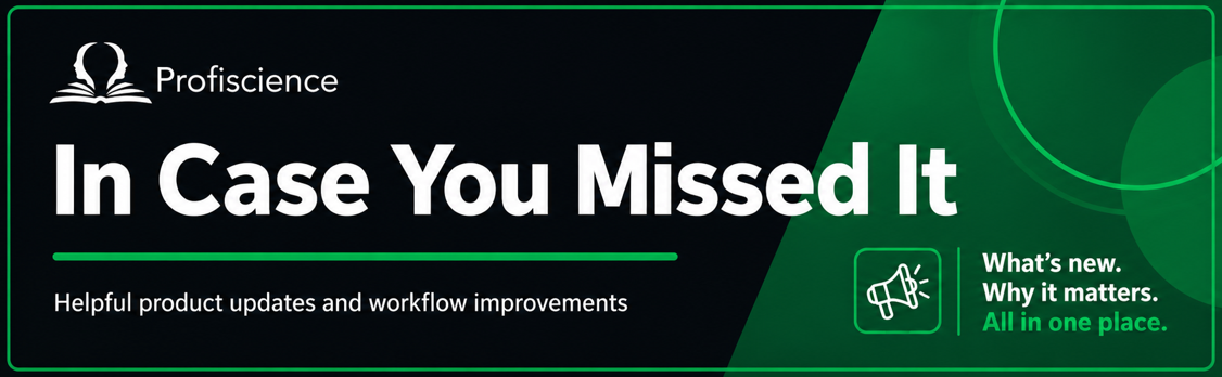 Profiscience Logo UniversitySite Enhancements for June