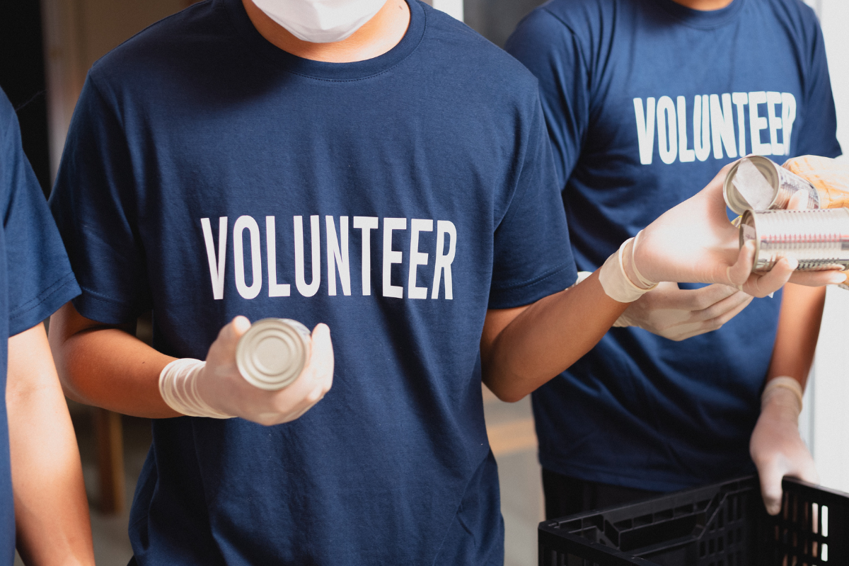 Stock photo of volunteers