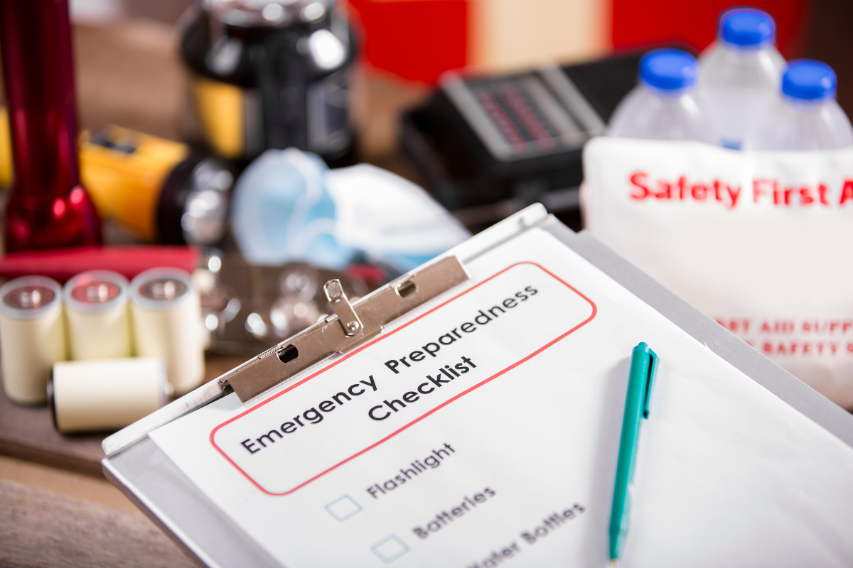 Stock Photo of an Emergency Preparedness Checlist