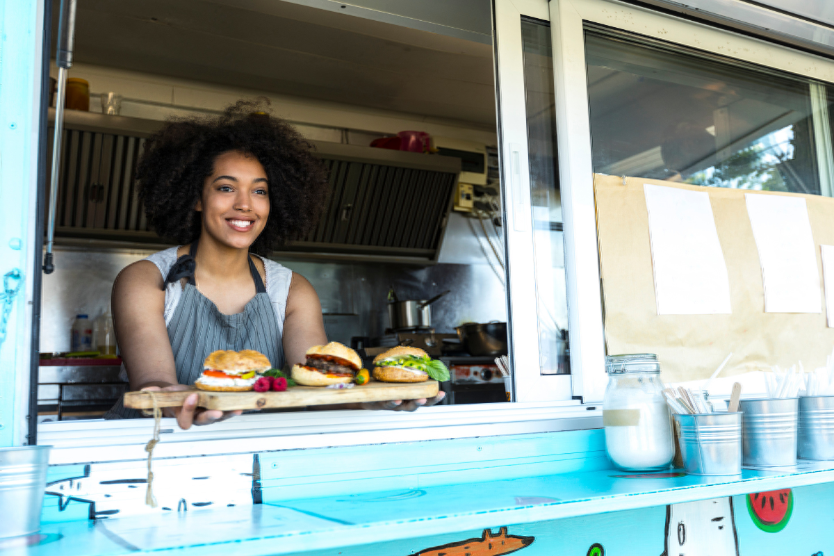 photo of a food vendor