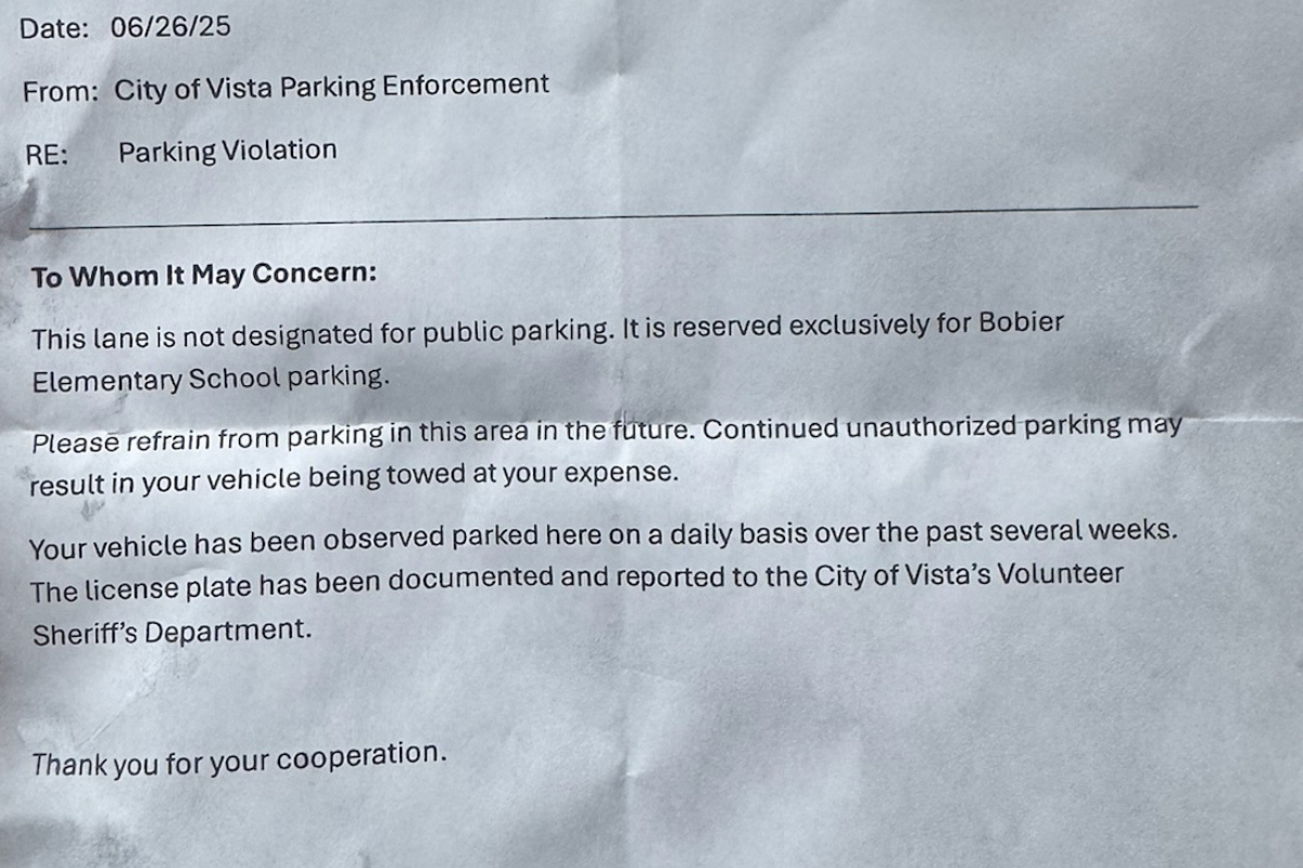Fake Parking Notice