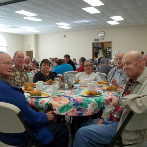 Photo of lunch service at the McClellan Senior Center