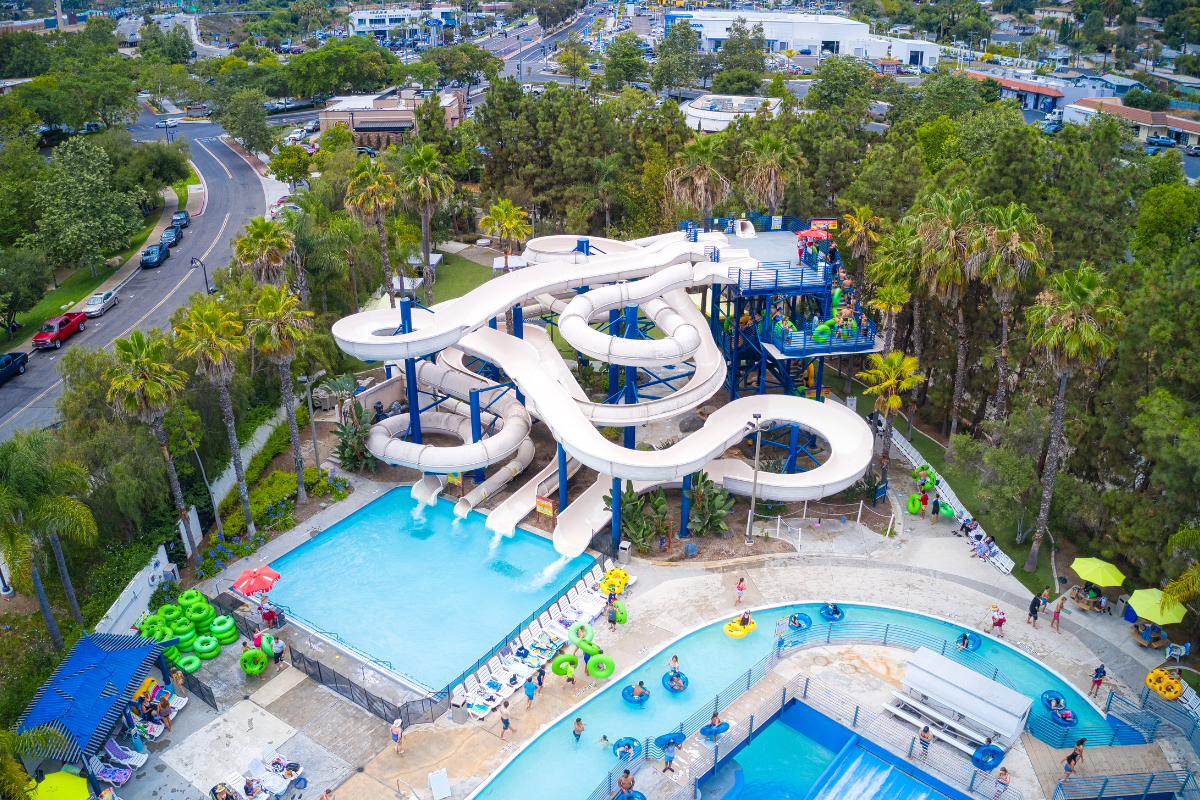 Aerial photo of the Wave Waterpark