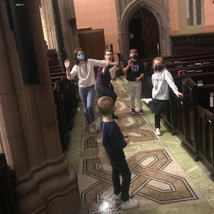 Kids at Shrove Tuesday event