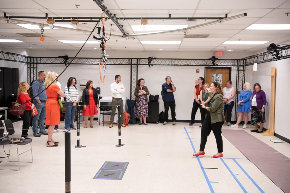 Faculty from the University of Costa Rica and UMB tour the Dept. of Physical Therapy