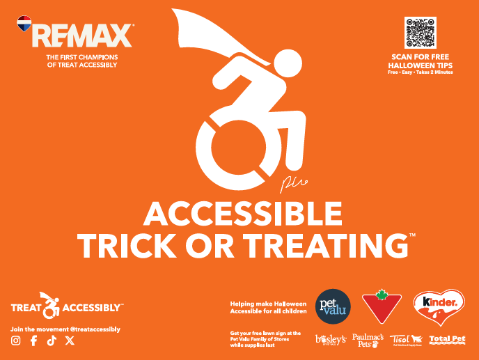 Accessible Halloween lawn sign
