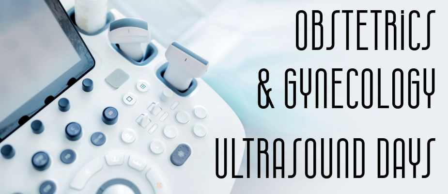 Obstetrics and Gynecology, ultrasound days. With photo of controls for an ultrasound machine