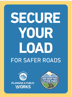 sign that says secure your loads for safer roads 