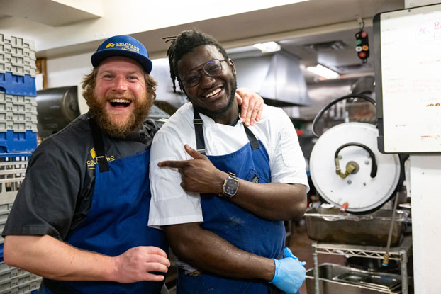 Culinary dinner student chefs' Jordan Skeie and