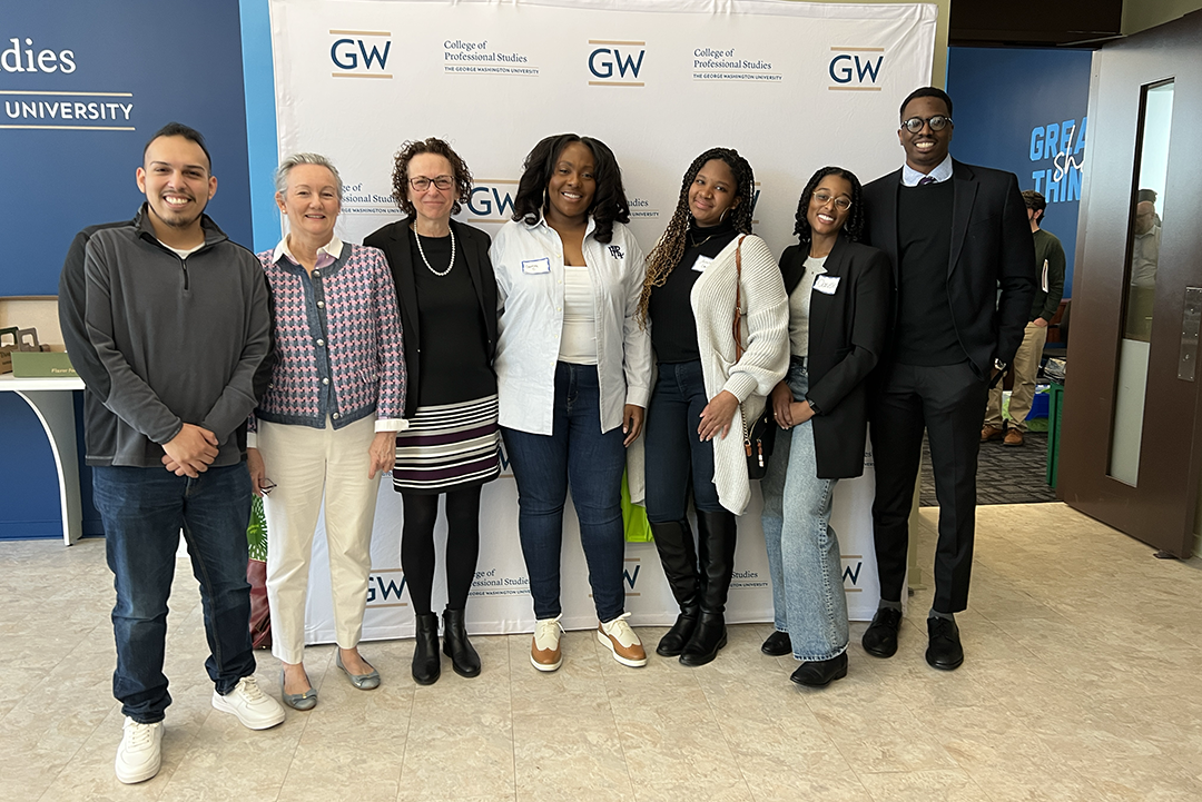 SUP alumni posing with faculty member Sandra Whitehead