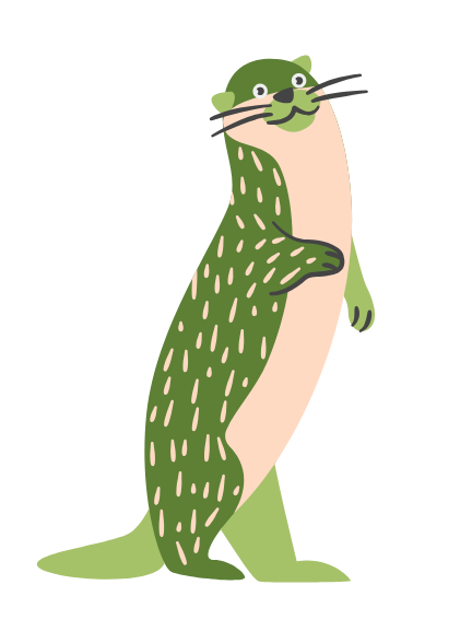 sea otter graphic