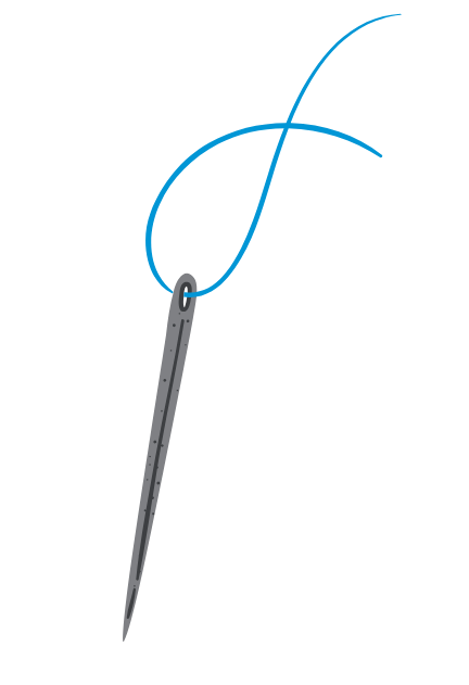 graphic of needle and thread
