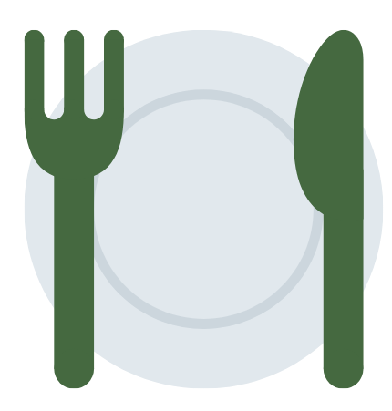 graphic of a plate fork and knife
