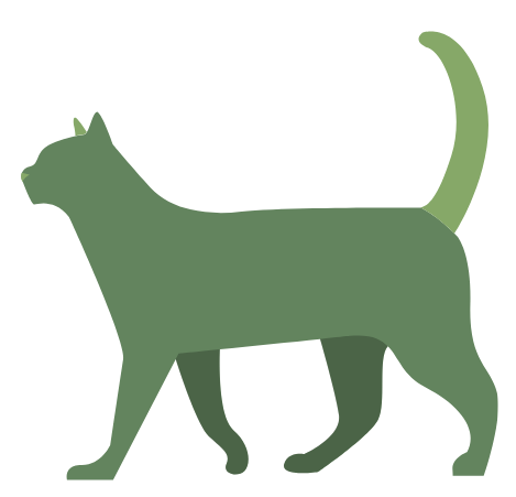 graphic of a cat standing up