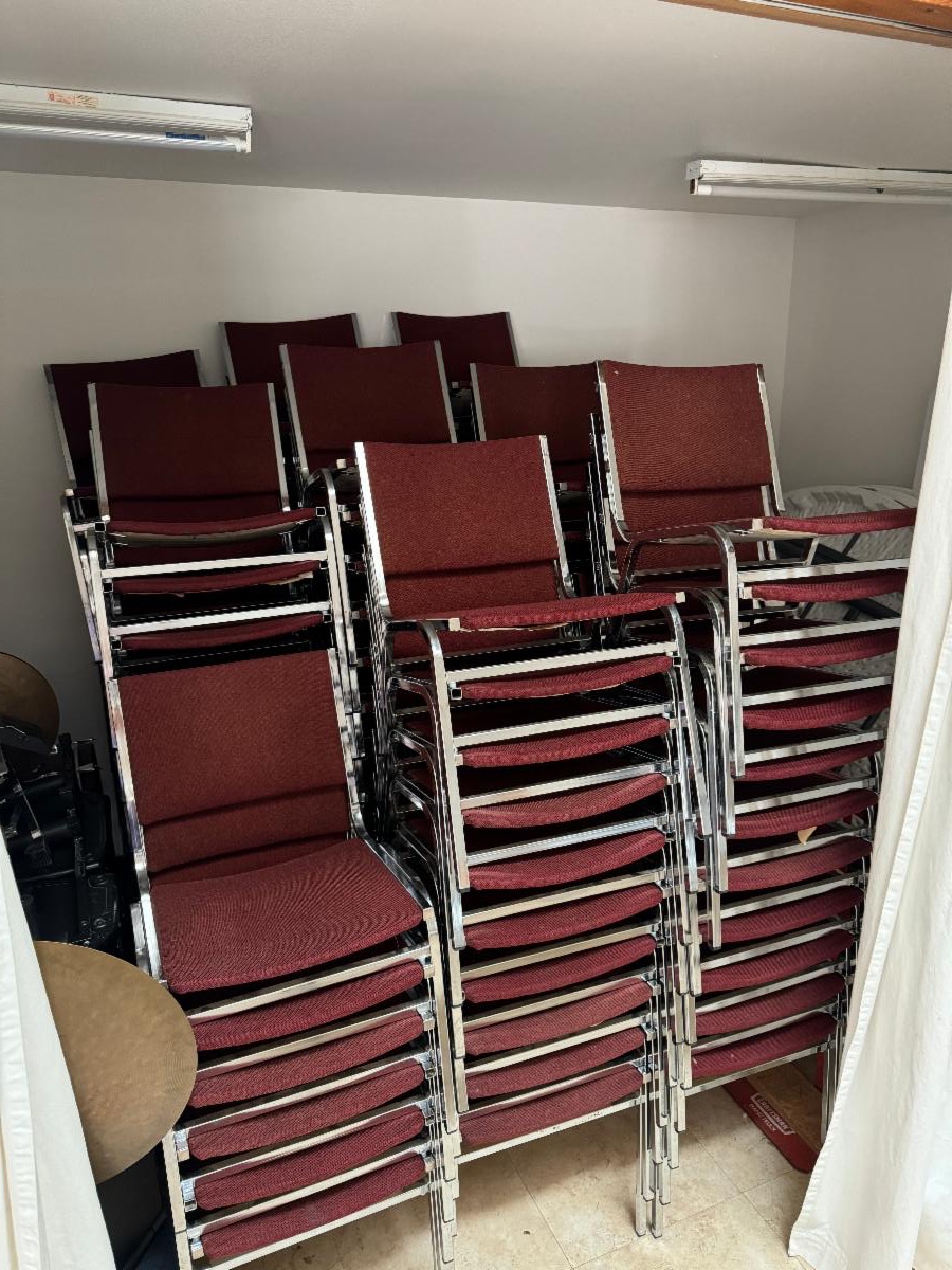 old red chairs need new homes
