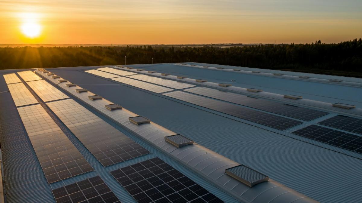 solar panels on rooftop