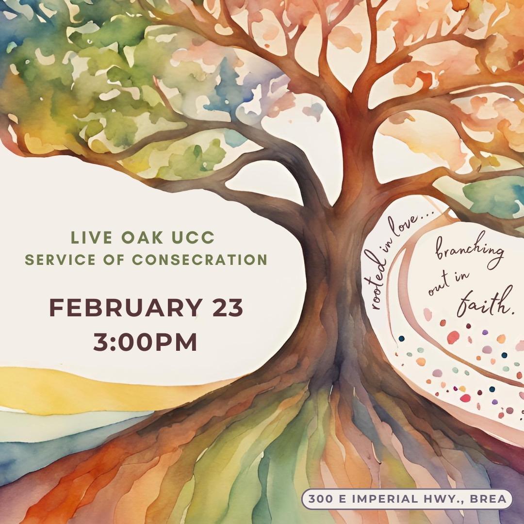 Live Oak UCC Consecration February 23 3pm