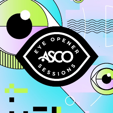 Association of Schools and Colleges of Optometry’s Eye Opener Sessions graphic with a highly stylized modern pastel eye motif. 