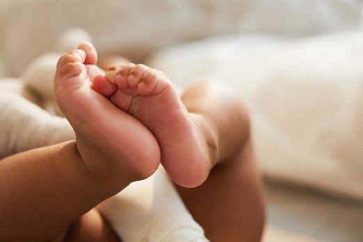 Close-up of a baby's feet