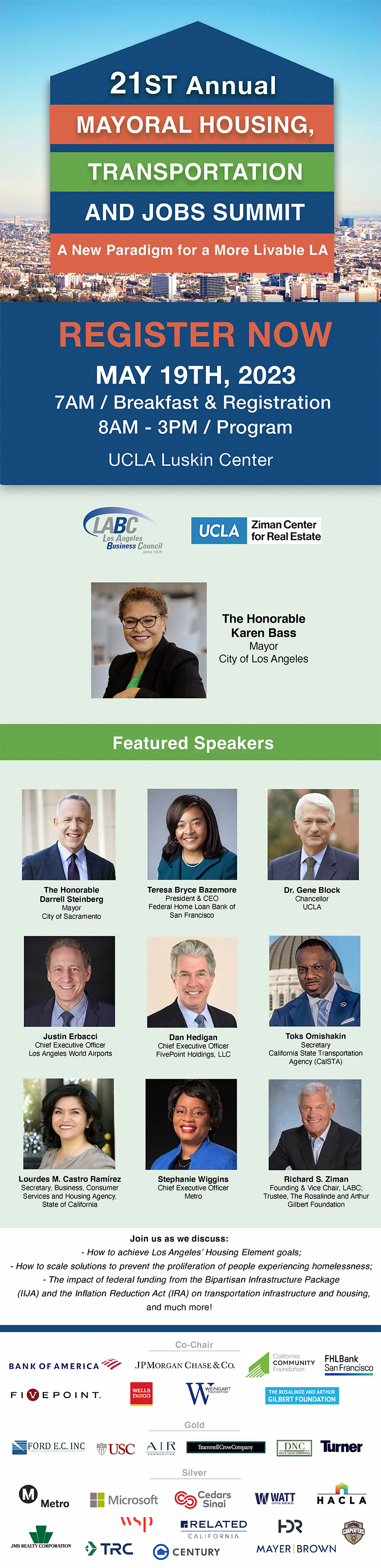 Register Now LABC 21st Annual Mayoral Housing, Transportation & Jobs