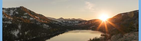 sunset over lake