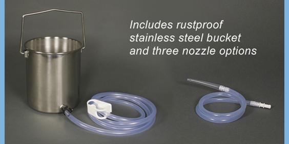 stainless steel enema bucket kits