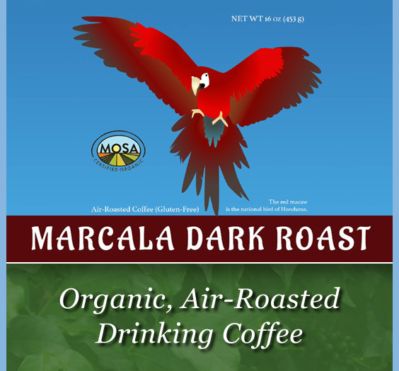 organic_ air-roasted drinking coffee