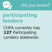 Participating Lenders
CHFA currently has 127 Participating Lenders statewide.
