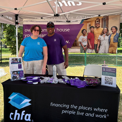 CHFA staff at Juneteenth booth