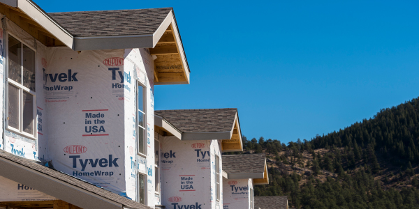 A multifamily building under construction