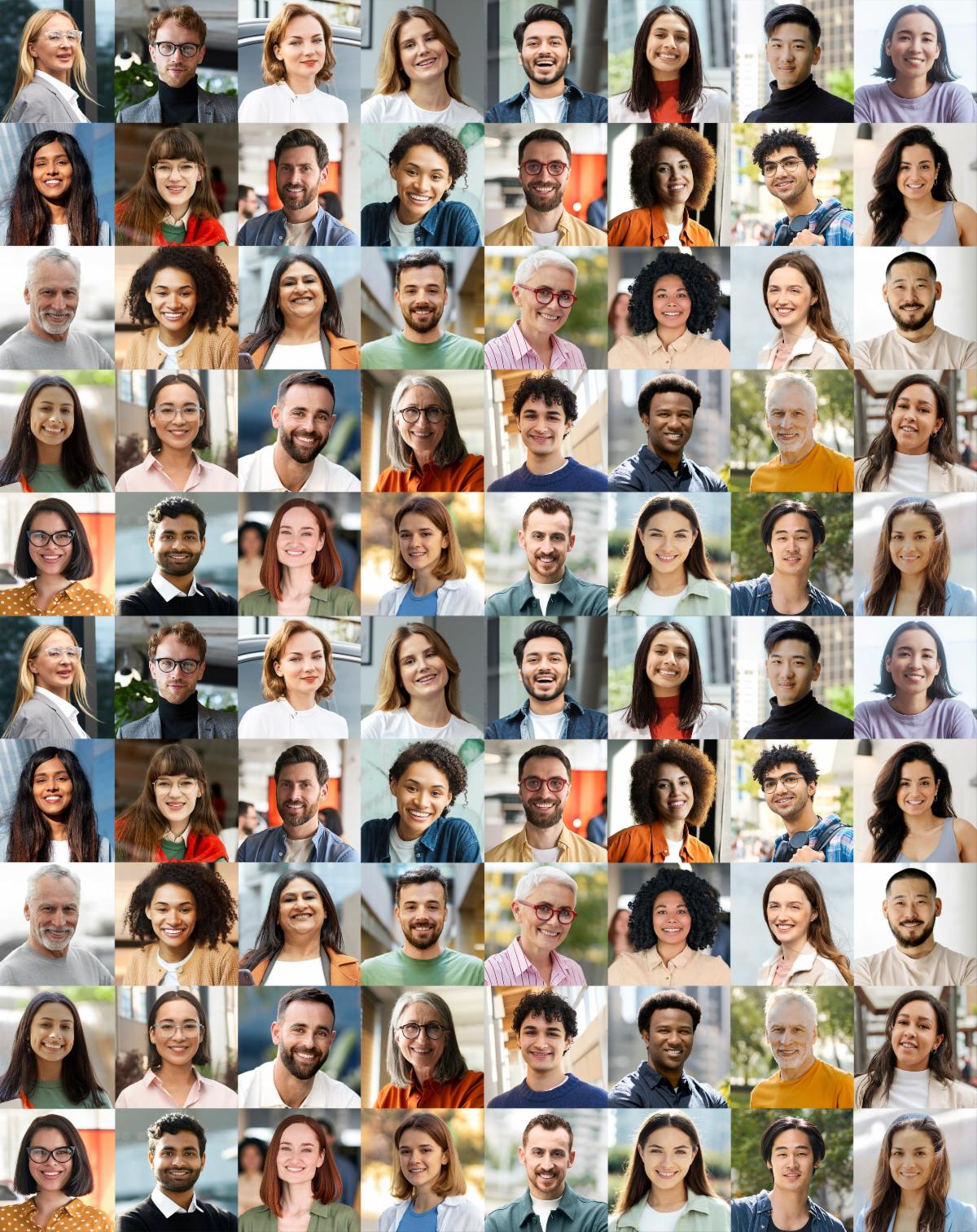 diverse and colorful photo collage