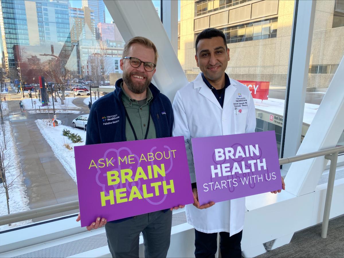 Neurologist Dr. Samuel Maiser (left) and Neurologist Dr. Behnam Sabayan (right) at the 2026 Brain Health Awareness Day