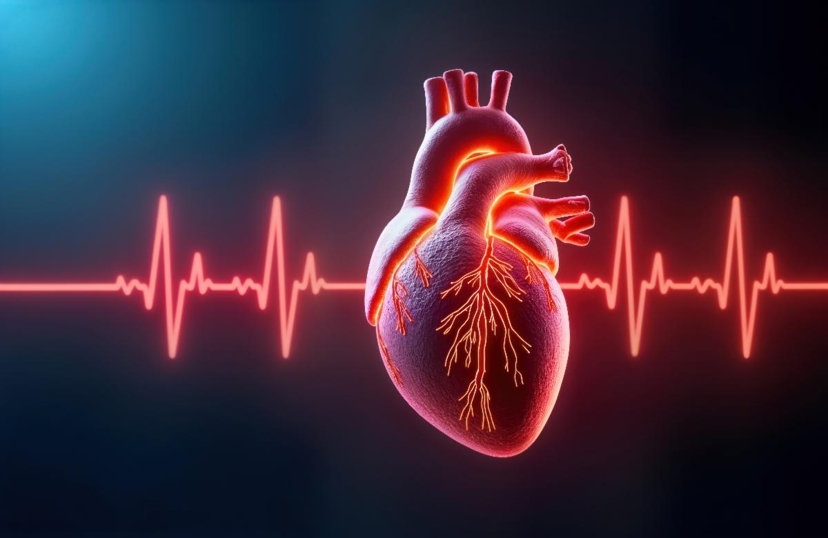 3D anatomical heart illustration