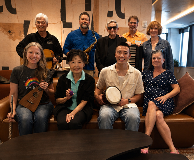 A photo of the band "The New Prescriptions," founded by Dr. Mark Linzer