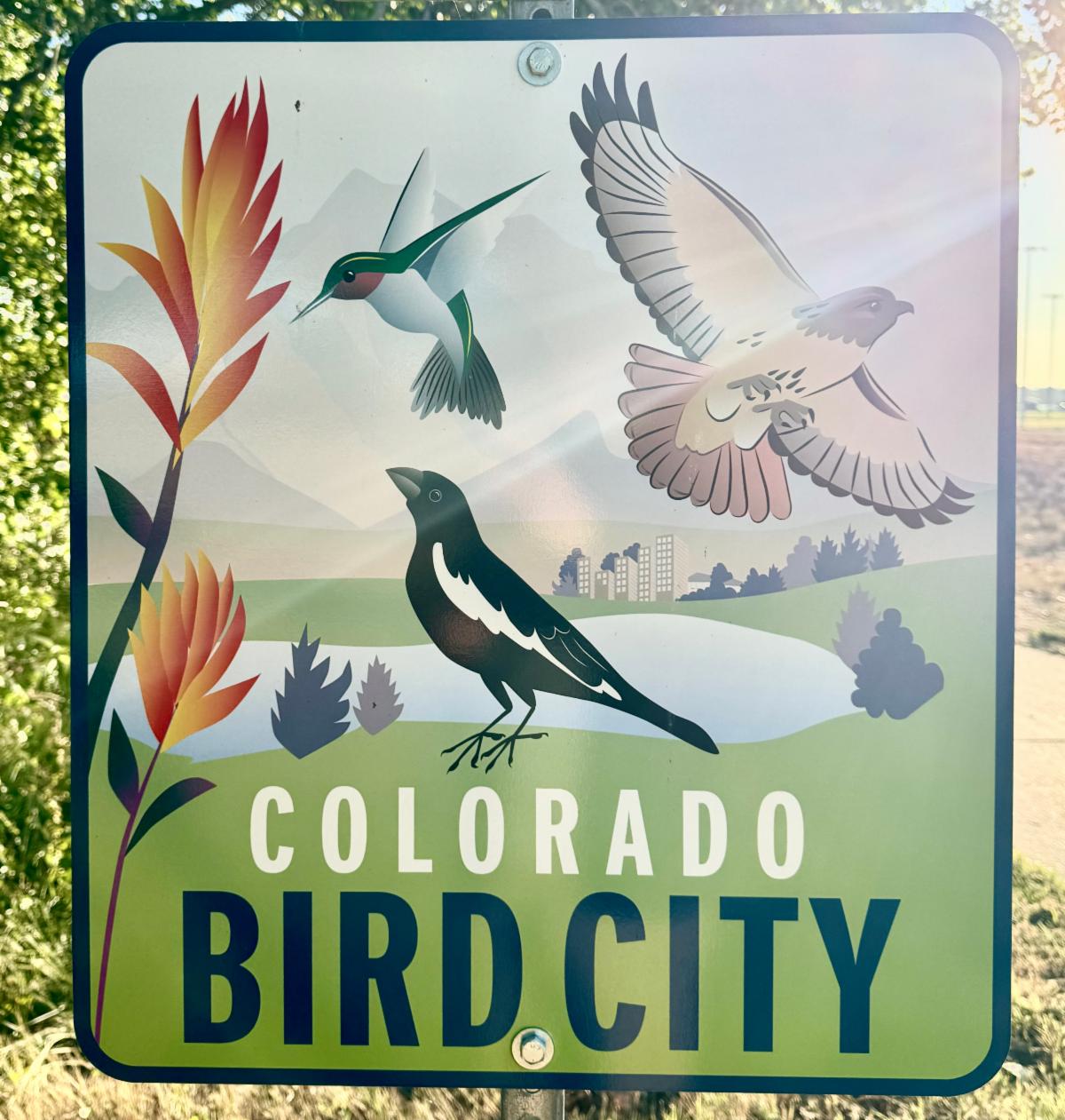 Image of the Colorado Bird City sign 