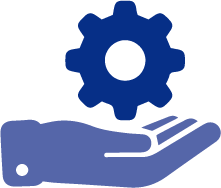 hand holding a gearcog
