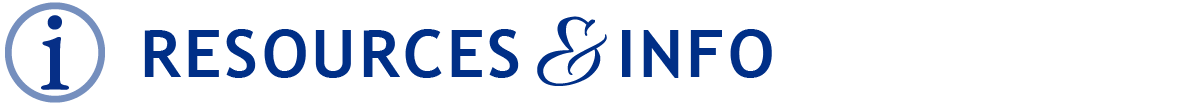 Resources and Info header