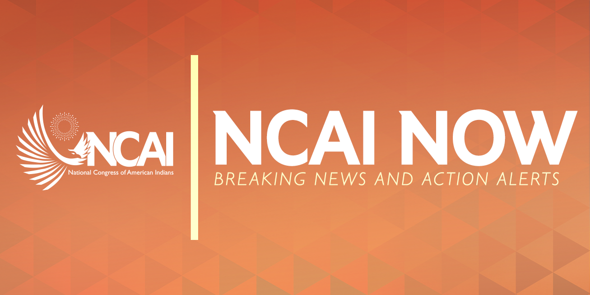 NCAI logo, NCAI Now Breaking News and Action Alerts