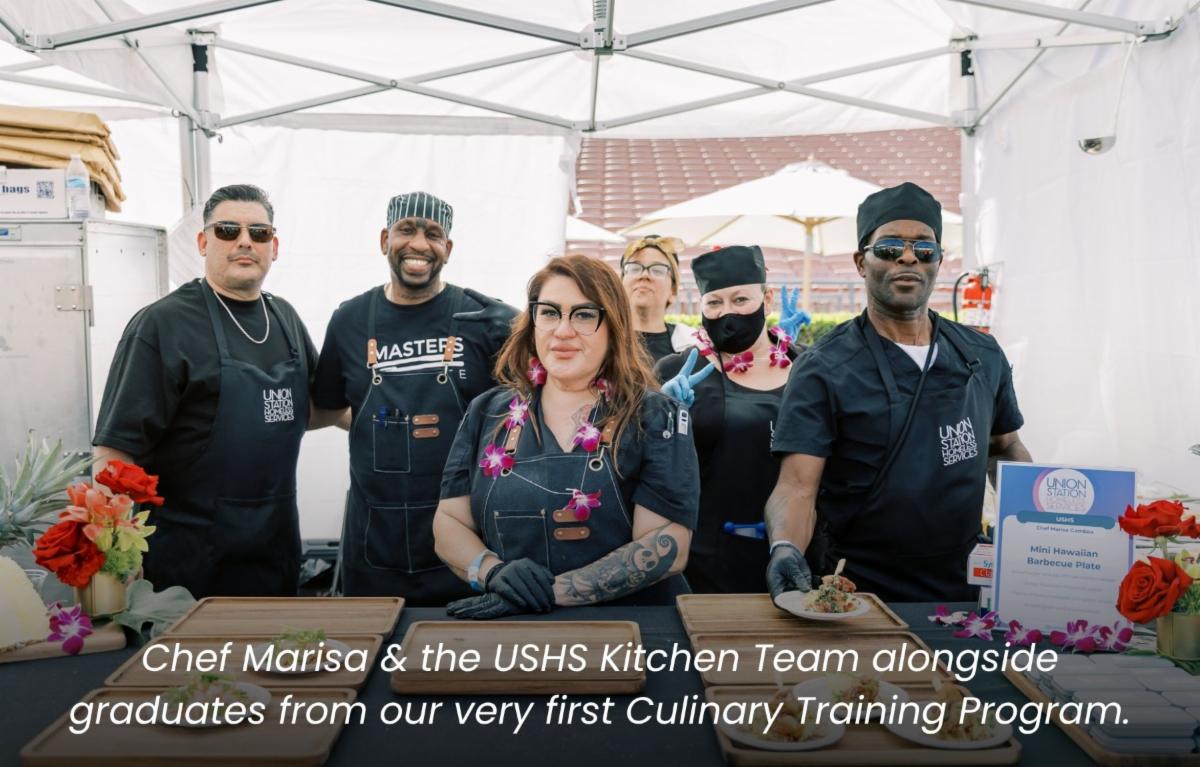 a group of graduates from the Union Station Culinary Training program