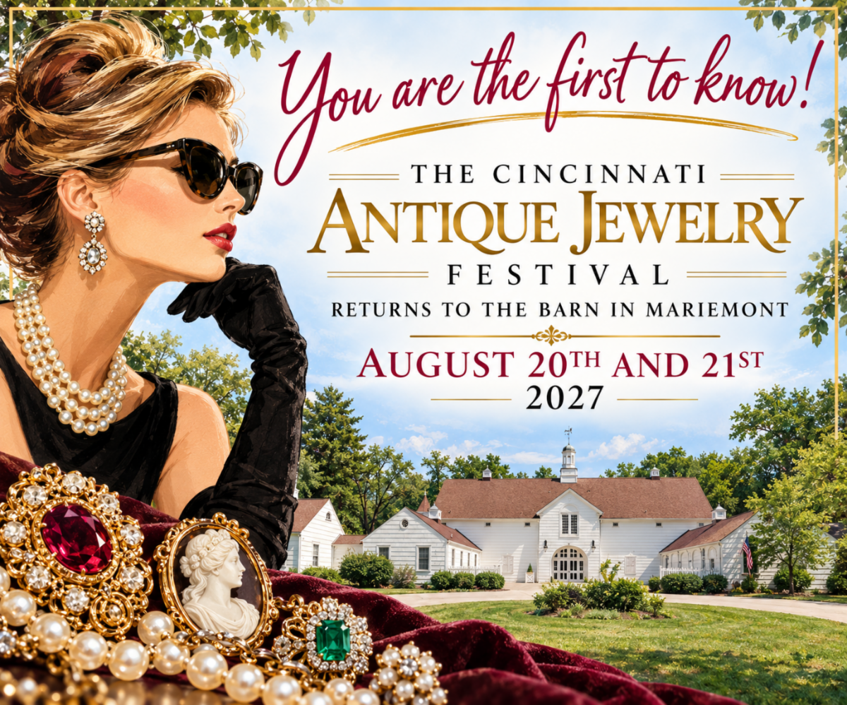 Cincinnati Antique Jewelry Festival returns to The Barn in Mariemont, August 20 and 21, 2027