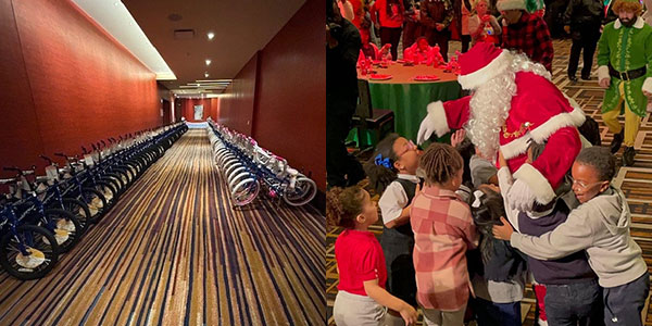 PDAC Santa with Presents and Children